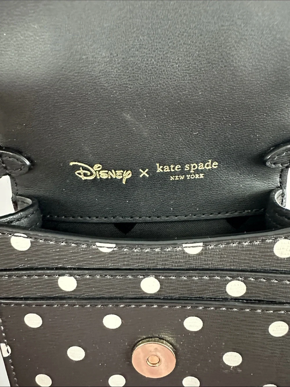 Disney x Kate Spade K4830 Minnie Mouse North South Flap Phone Crossbody